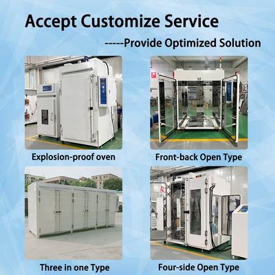 Forno di asciugatura industriale su misura 1000L SUS304 Max 500C per la lavorazione di prodotti chimici